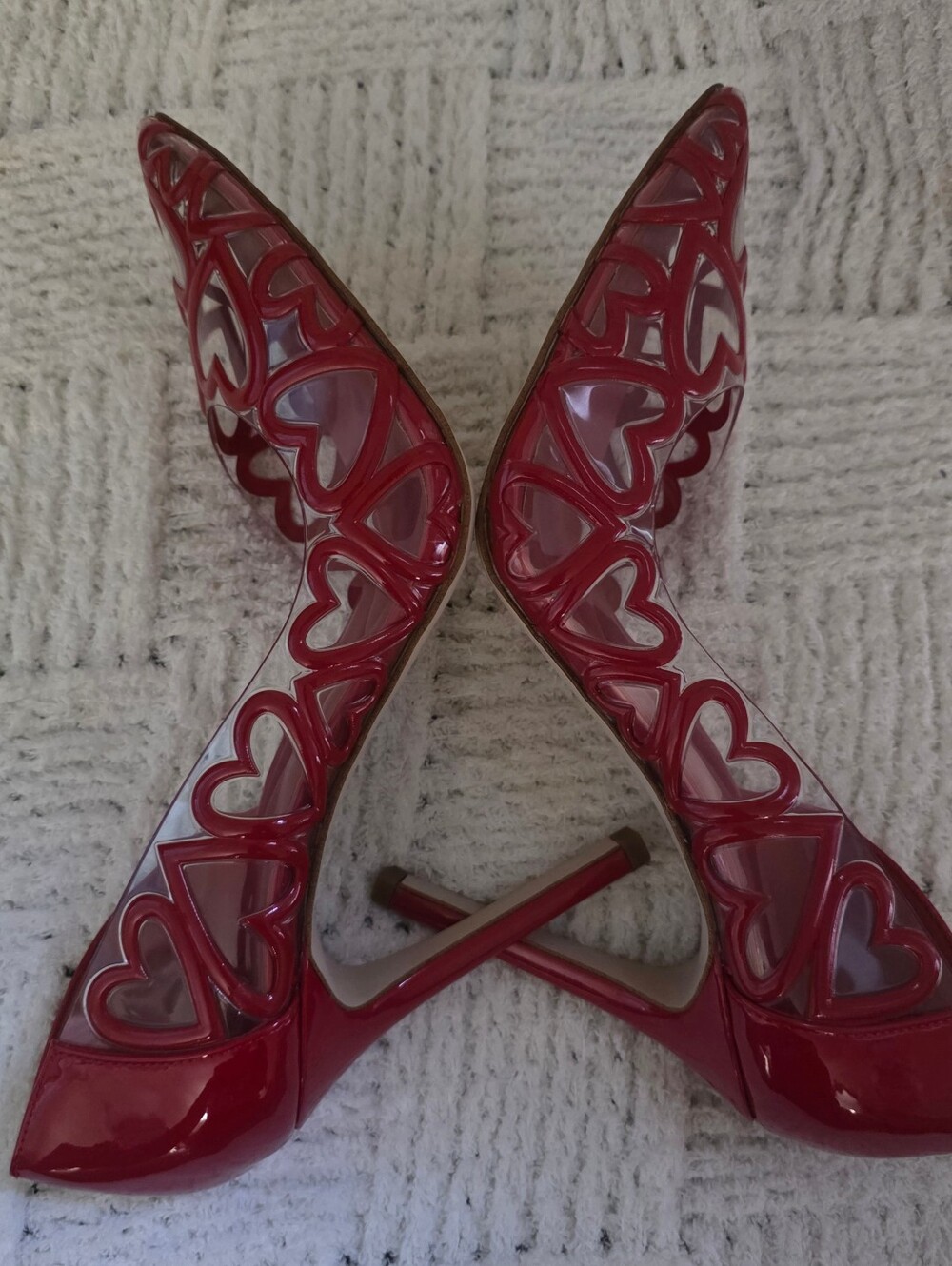 Jessica Simpson Red Heart Cutout Stiletto Pumps